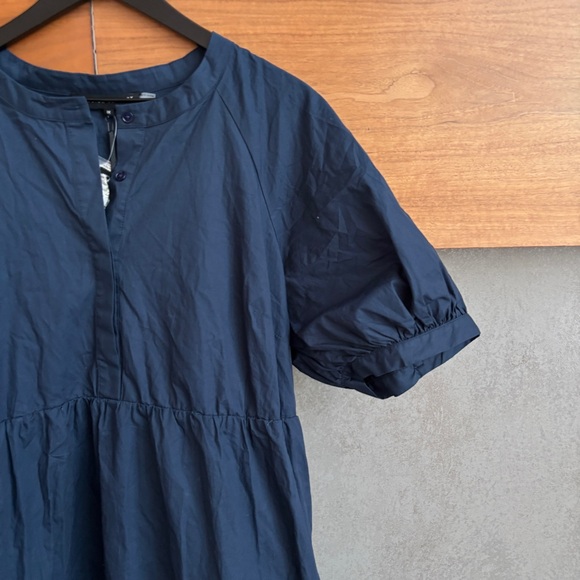 NWT ENGLISH FACTORY SHORT PUFF SLEEVE MIDI DRESS, SIZE 1X - Picture 7 of 16